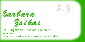 barbara zsikai business card